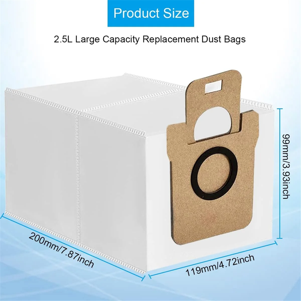 8Pcs Dust Bags for Dreame L10S Ultra/L10 Ultra,for Xiaomi X10+ Robot Vacuum Cleaner,2.5L Large Capacity Replacement Bags