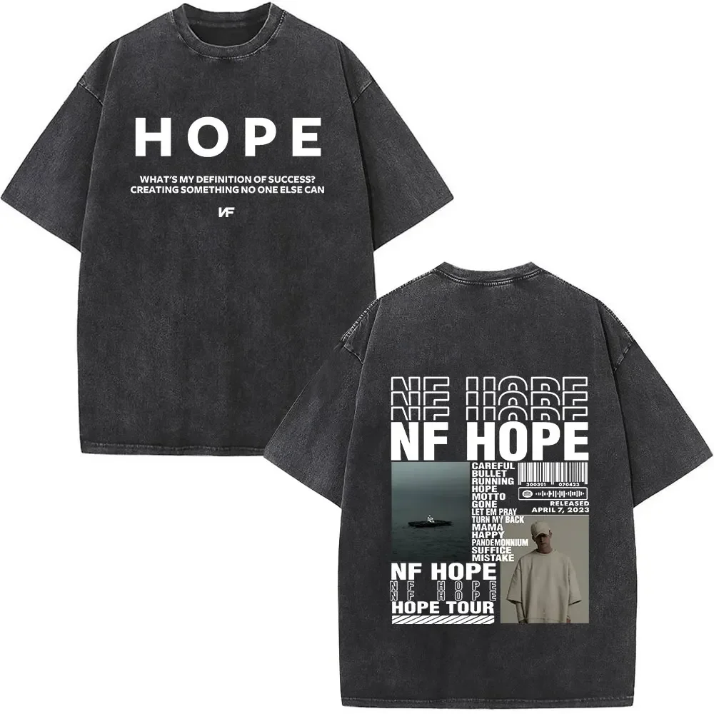 

Рэпер Nf Hope Tour футболка мужская мода хип-хоп винтажная стираная футболка с коротким рукавом хлопковые повседневные футболки подарок для фанатов