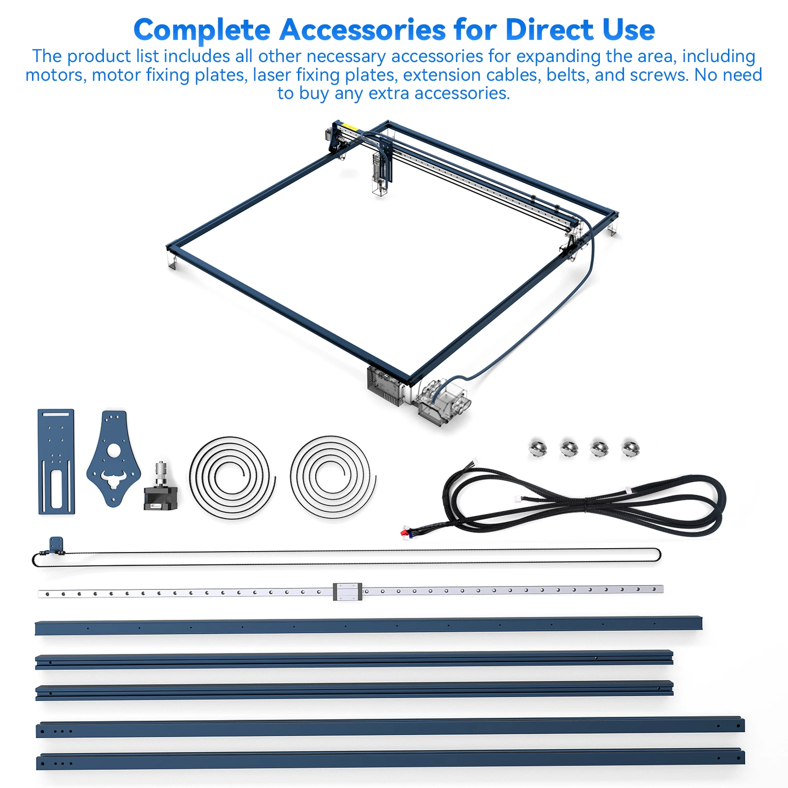 SCULPFUN S10/S30/Pro/S30 Pro Max XY Axis Extender Expansion Rod 935x905mm Engraving Area Laser Engraving Machine Extension Kit