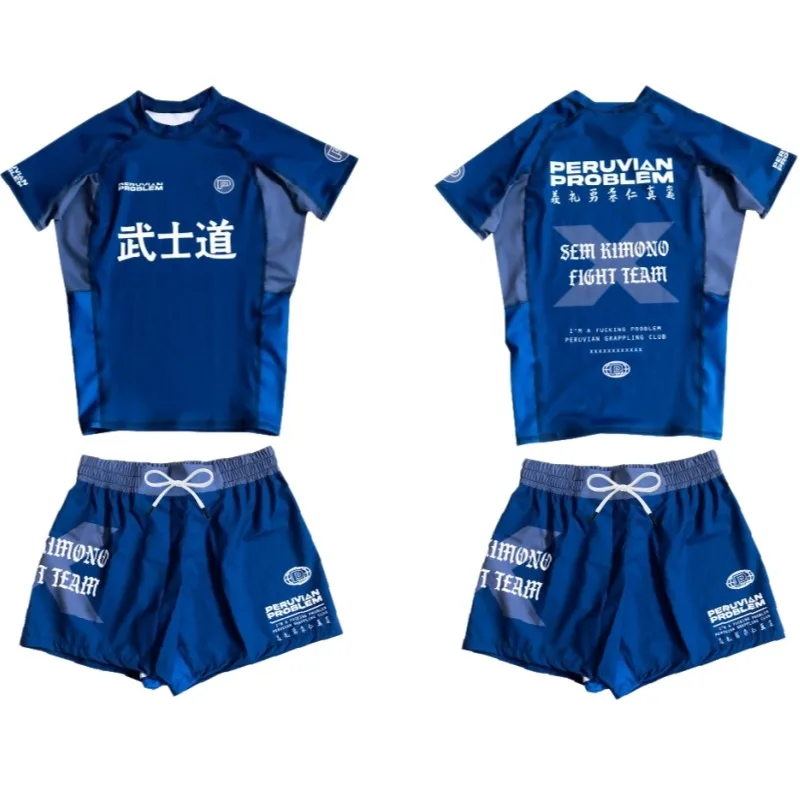 

2026 New Men's Bushido Theme Suit, Short-Sleeve and Shorts Two-Piece Set, Sweat-Wicking and Breathable Training Suit, Unisex