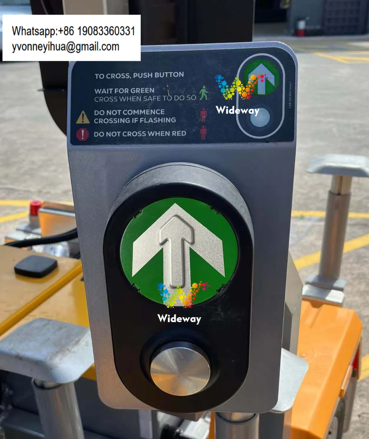 High Quality Green Arrow Steel Portable Traffic Pedestrian Signal Push Button
