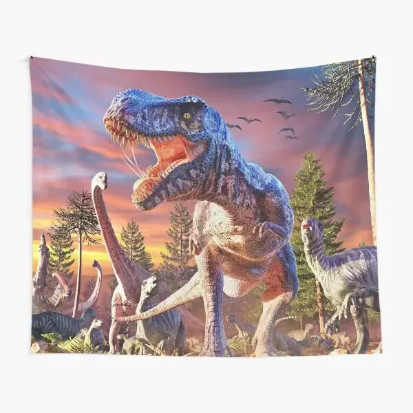 Dinosaur Tapestry Wall Hanging for Kids Room Decor Jurassic Wild Ancient Predator Tapestry Decor Dinosaur Party Bedroom Dorm