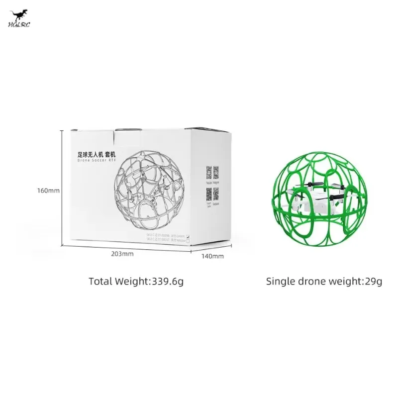 

HGLRC A125 Soccer Drone New Spherical Ddesign for All-round Protection Flyball Droneball Drone Soccer RC Flying Ball Toys Gifts