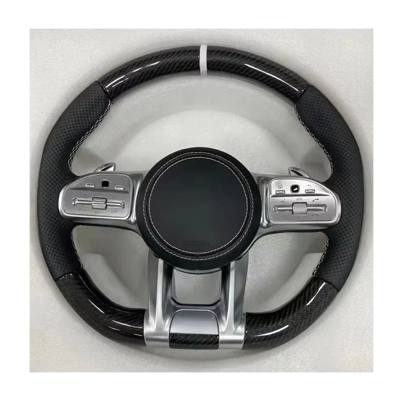 

For Benz Mercedes AMGs a B C E GLS GLA S C63 W205 W204 W213 2012-2021 New Carbon Fiber Steering Wheel PRM Sport Steering Wheel