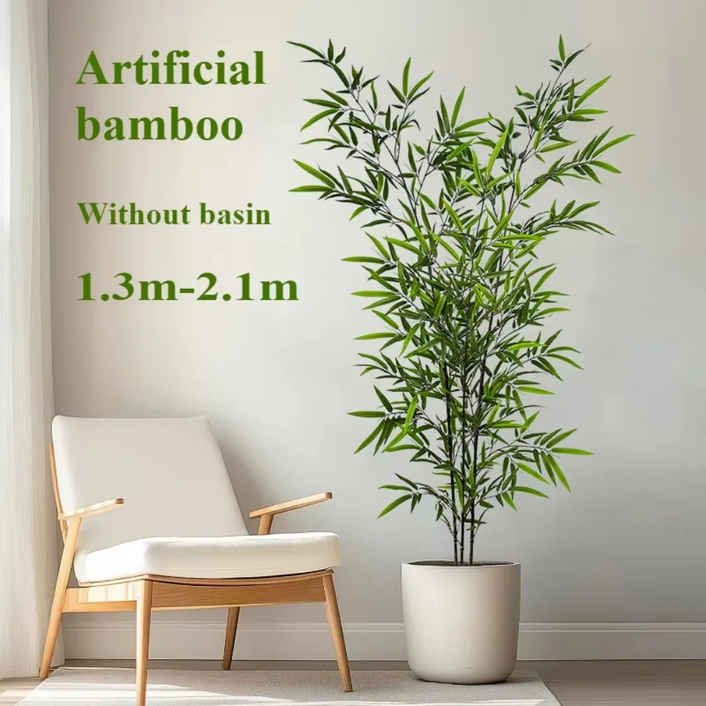 Artificial Green Bamboo PU+PVC Large Bamboo Floor Pot 1.3m To 2.1m Bamboo Fake Green Plants Home Living Room Garden Decoration view 2
