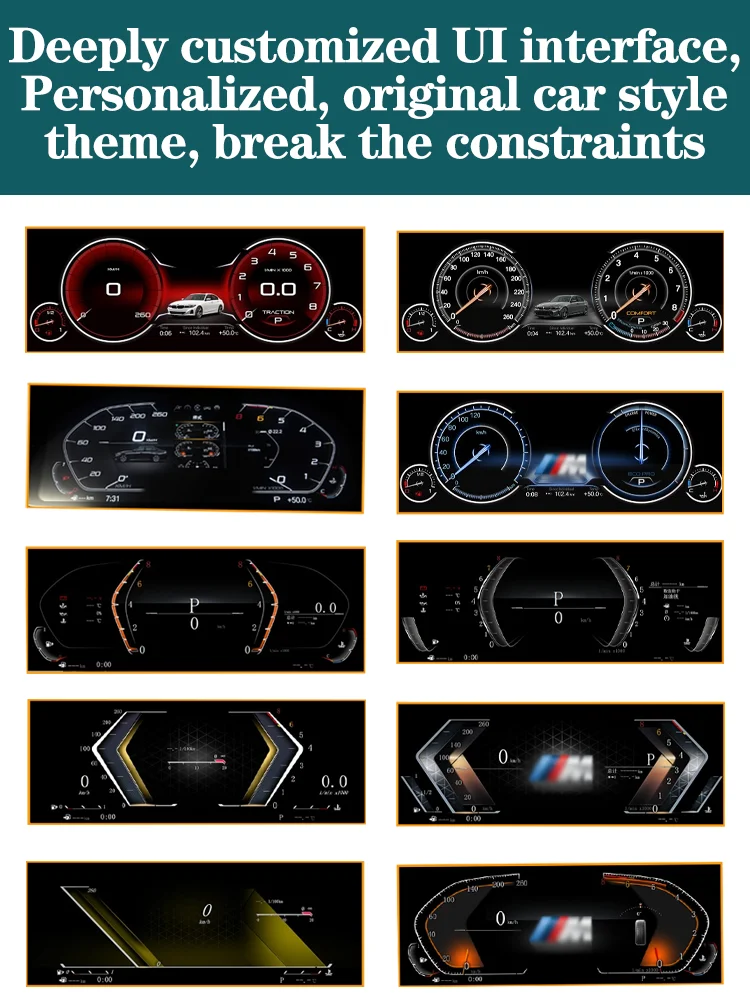 10.25" LCD Digital Instrument Cluster For BMW 5 7 Series X5 E53 E39 E38 1999-2006 Virtual Cockpit Speedometer Counter Dashboard view 5