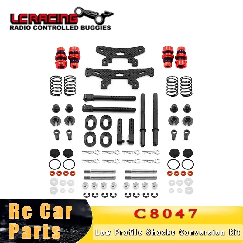 LC Racing PTG-2 PTG-2R 1/10 RC modelo de coche accesorios originales Kit de conversión de amortiguadores de perfil bajo C8047