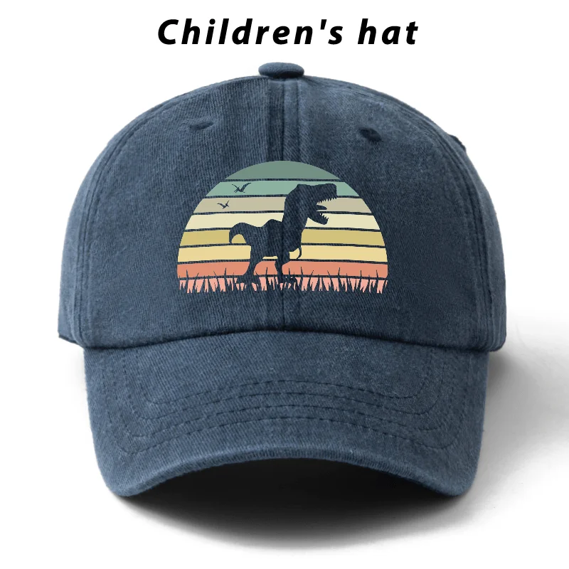 Boys Girls Dinosaur Shadow Pattern Outdoor Hat, Fashion Kids Soft Brim Baseball Cap, Adjustable Circumference, Teens Versatile T