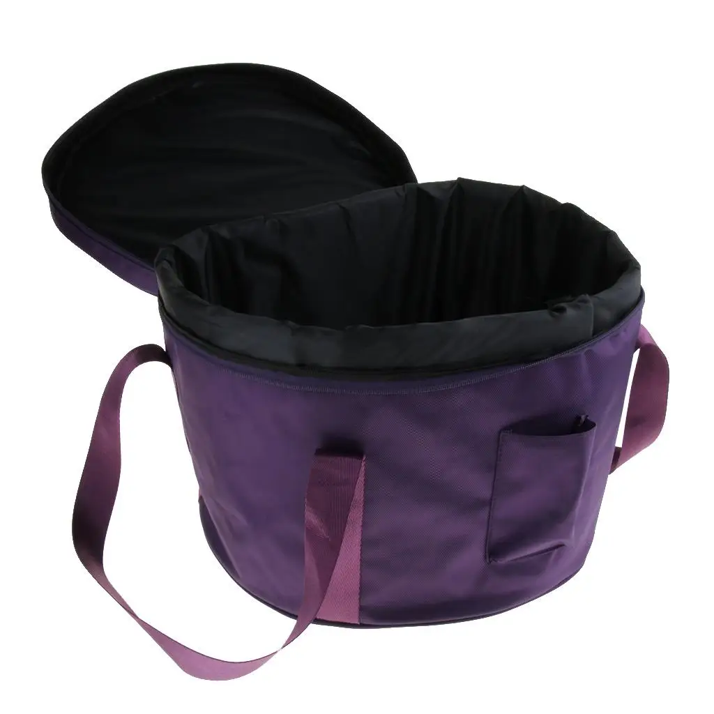 Portátil Handmade Cotton Singing Bowl, Travel Case com alça, Roxo escuro