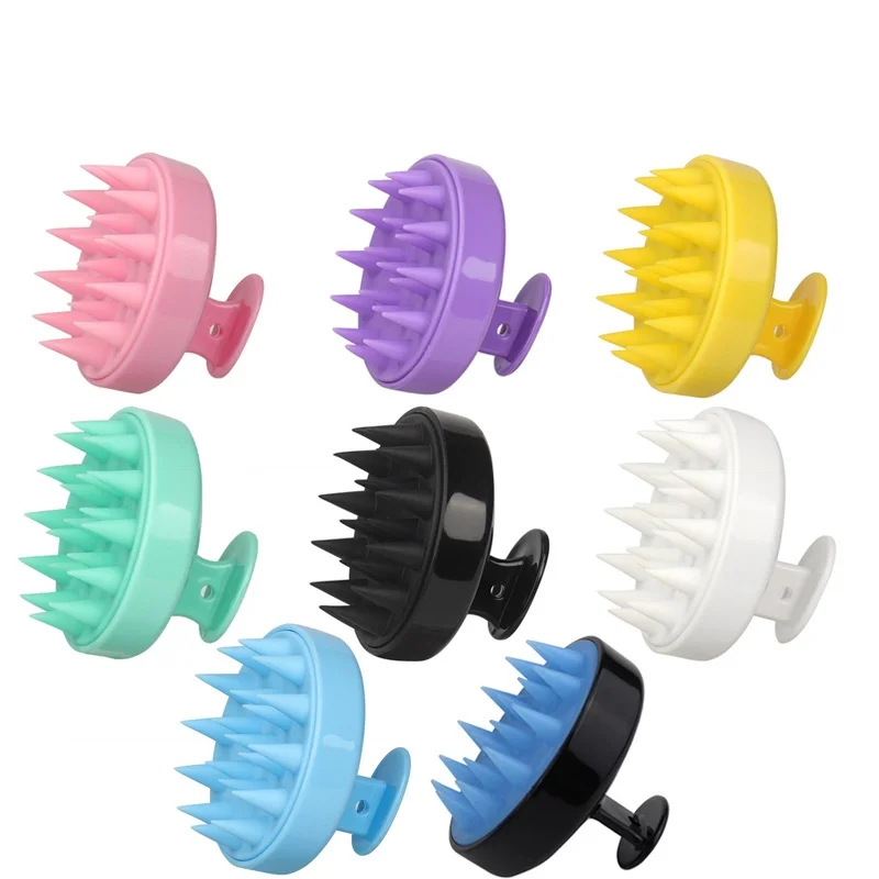 

Silicone Shampoo Brush Scalp cleaning Massage Comb Hair Washing Brushes Head Massager Flower Bath Body Scrubber Hair Care Tools