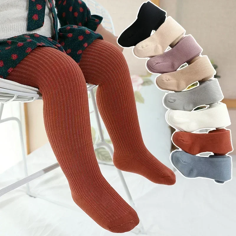 Winter Thickened Girl\'s Pantyhose for 65-115cm Tall Brushed Cotton Little Girls Tights Baby Tights Stockings