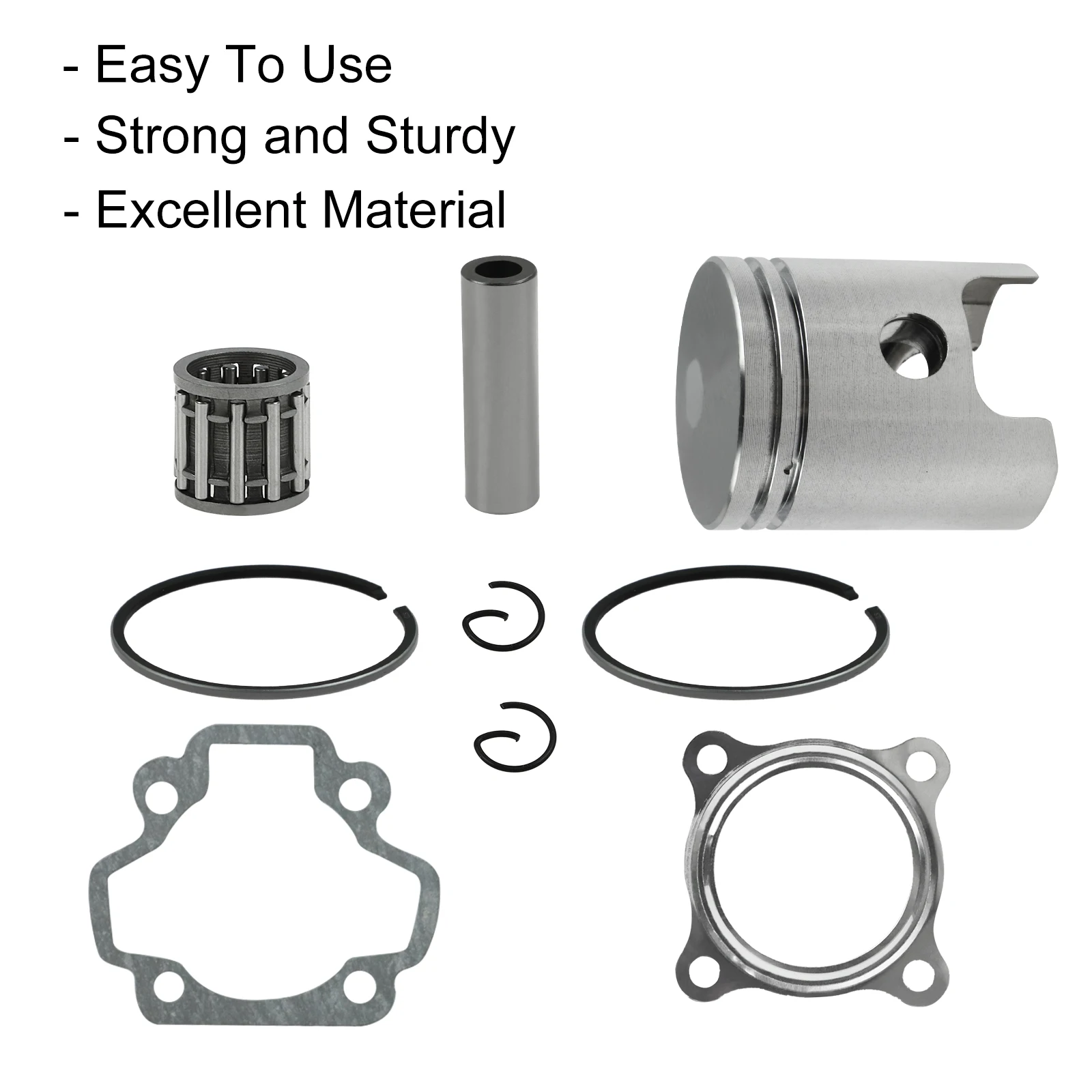 40mm Piston Ring Kit Gasket Wrist Pin Bearing Set for Yamaha PW50 PW 50 Y-Zinger Dirt Bike