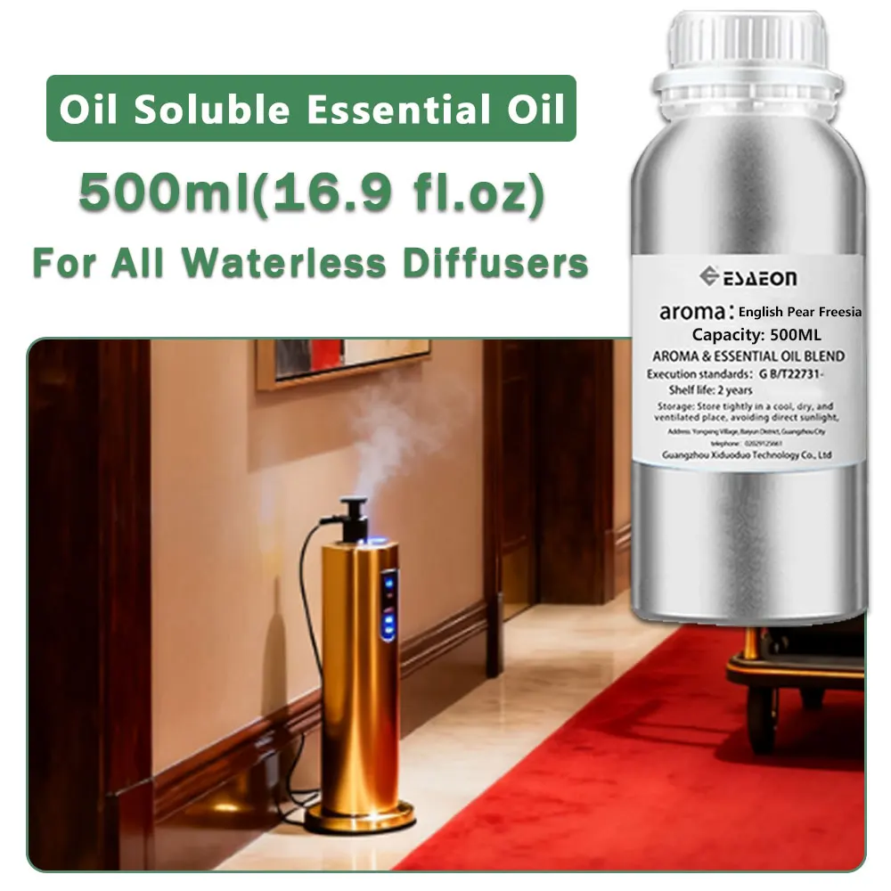 ESAEON Hotel Fragrant Machine Essential Oils - For All Waterless Aromatherapy Machines, English Pear Freesia - 500ML(16.9 fl.oz)