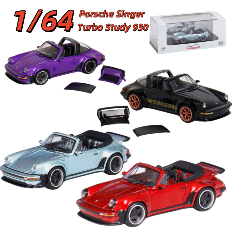 

RM Diecast 1/64 Scale 1/64 Porsche Alloy Car Model Porsche Singer Turbo Study 930 Convertible Toys for Boys Original Box