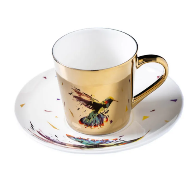 

Ins Spiegel Reflectie Cup Koffiemok Picasso Keramische Koffiekop en Schotel Set Leeuw Grappige Mokken For Vriend Verjaardag Bes
