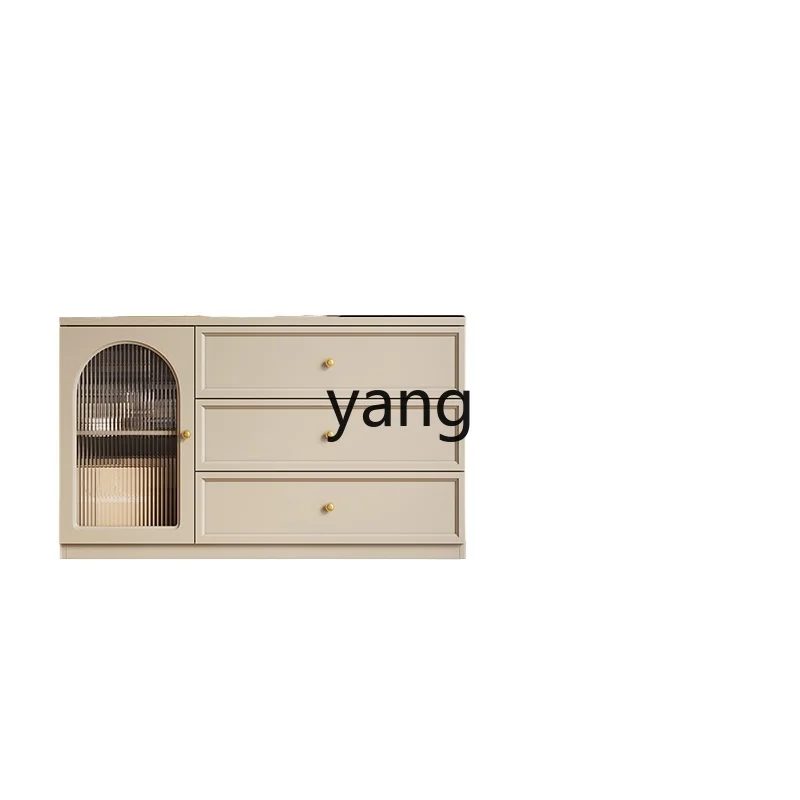 LHJ bedside chest cabinet dresser integrated household small dressing table bay window storage cabinet solid wood
