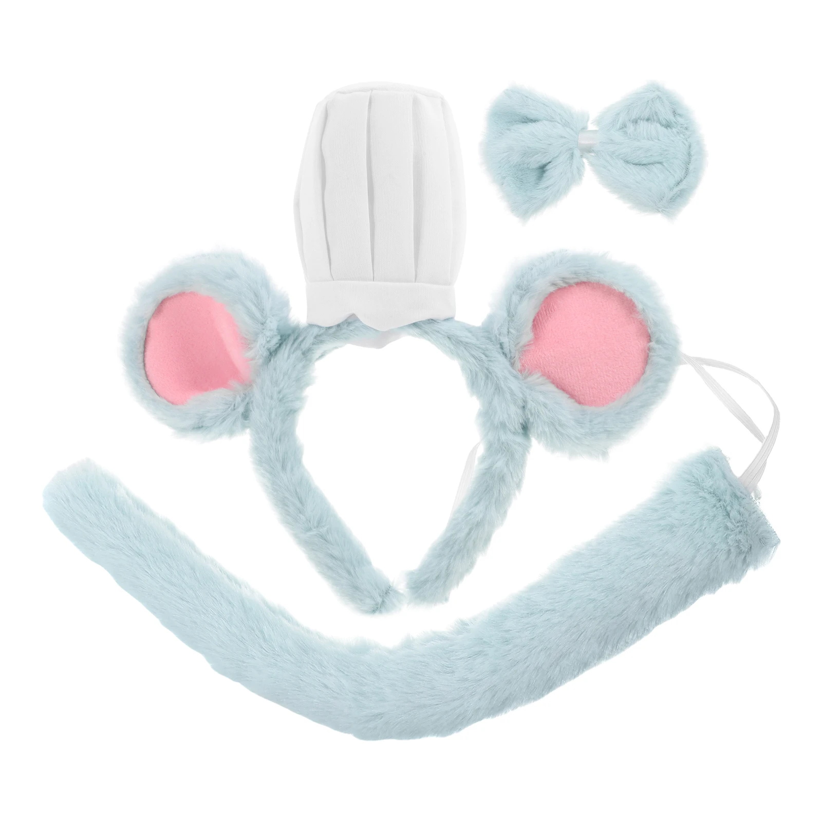 Muiskostuum Set Voor Kinderen Volwassen Muizen Oren Hoofdband Muis Neus Staart Strikje Dieren Kostuum Accessoires Carnaval Party Cosplay