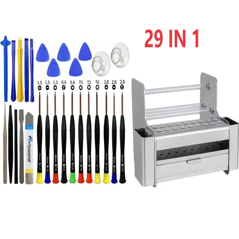 29  in 1 maintenance tool storage box Screwdriver Tweezers Storage Organizing Parts Box Shelf Rack Organizer Repair Tool ﻿Holder