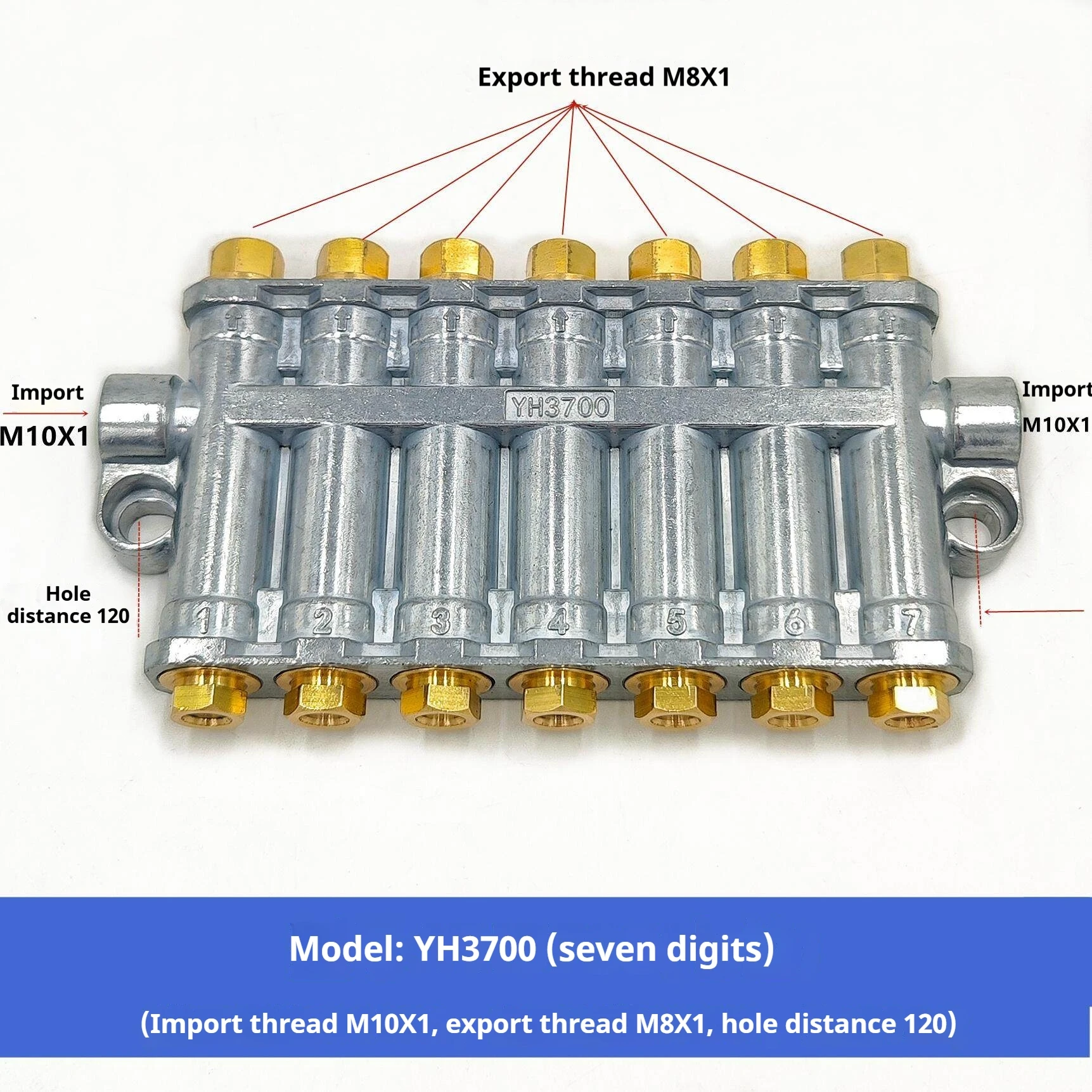 Volumetric Distributor Oil Discharge Quantitative Oil Separator Injection Molding Machine Lubrication Oil Circuit Joint
