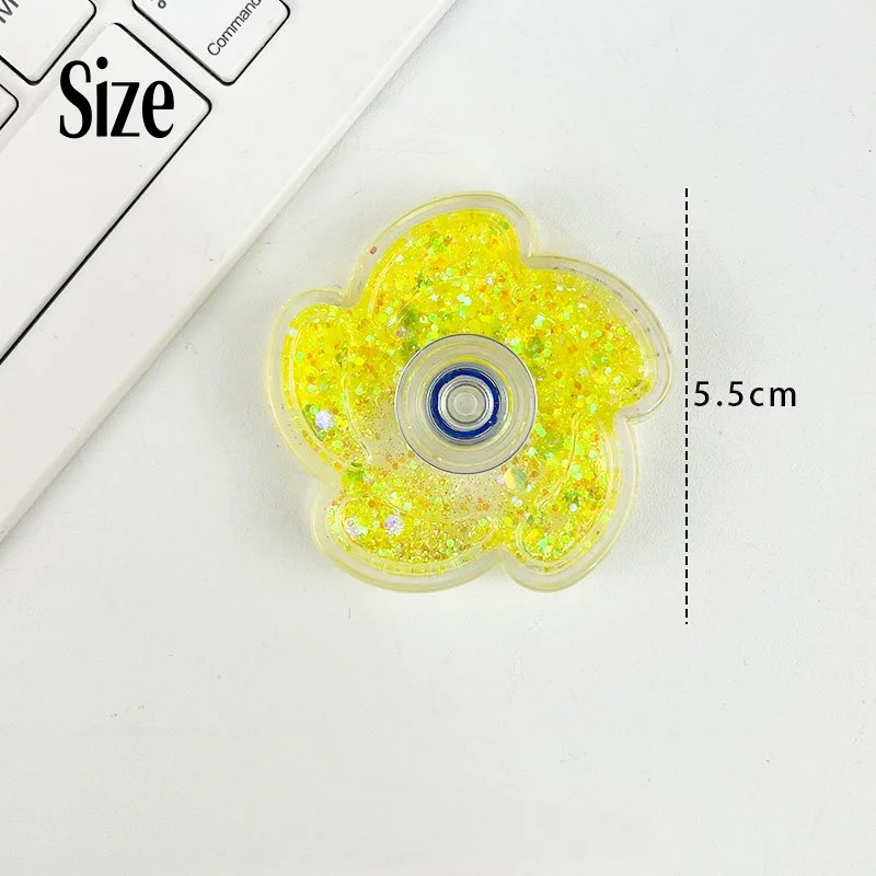 Fidget Spinner Rustling Portable High Rotational Speed Petal-like Spinning Gyro Colorful Sequined Desk Stress Relief Toy Gifts