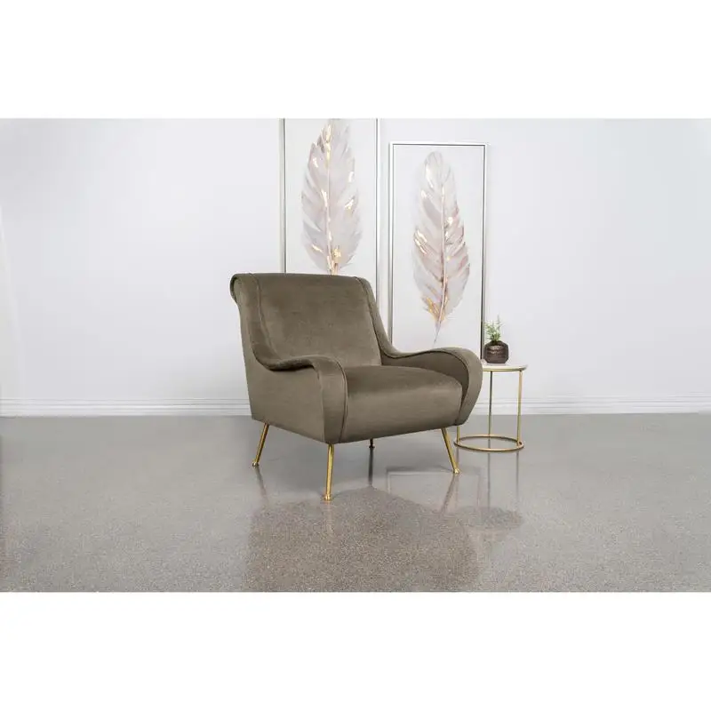 Silla decorativa con cojín ajustado de trufa de lujo: comodidad elegante, diseño versátil para sala de estar, oficina o espacio de salón