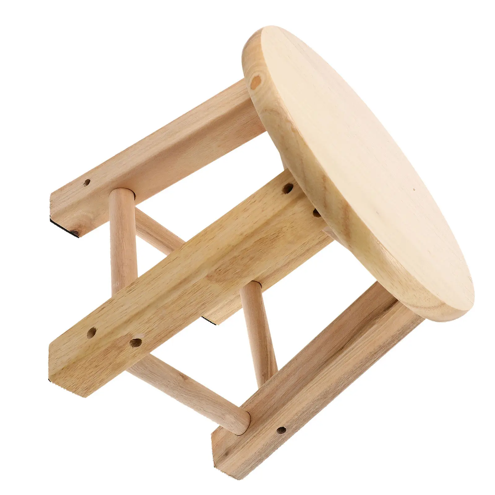 

1Pcs Premium Hardwood Low Stool Bathroom Footstool Non-Slip Stable 4-Leg Design for Toilet Home Shoe Changing Stool