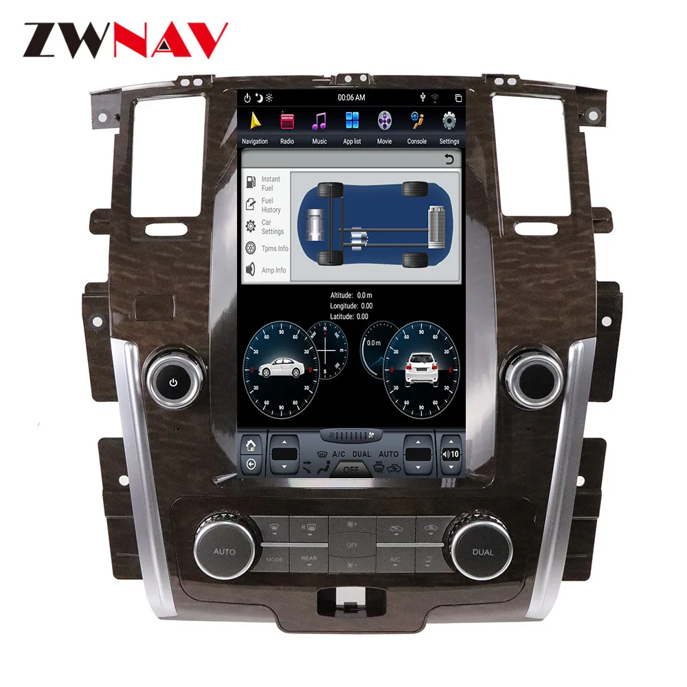 13.6 بوصة أندرويد 9.0 4 + 64 تسلا نمط سيارة لتحديد المواقع والملاحة لنيسان باترول Y62 2010 + Autoradio HeadUnit مشغل وسائط متعددة ستيريو