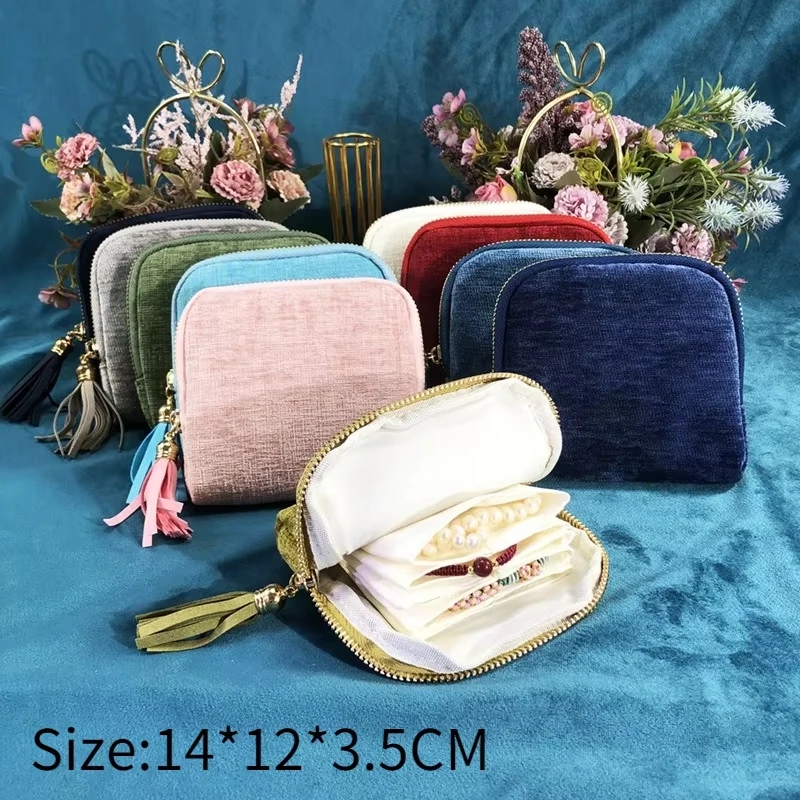 Travel Jewelry Storage Bag Rings Earrings Necklace Jewelry Packaging Fashion Travel Portable Jewelry Display Bag for Women view 2