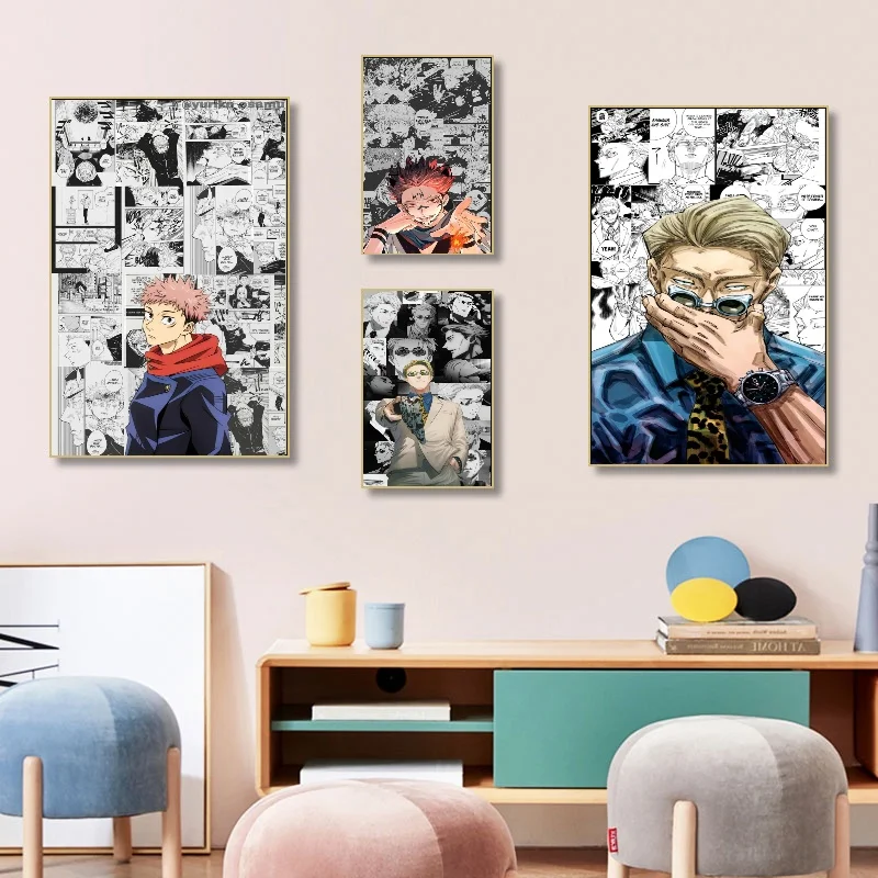 Jujutsu Kaisen Anime Poster Home decoration Highend Kraft paper Poster Wall Painting Study Home Living Room Decoration Picture