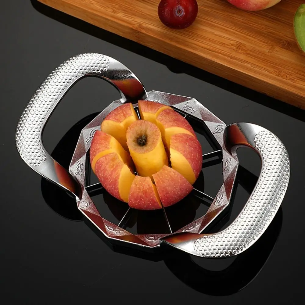 

Durable 304 Stainless Steel Fruit Slicer Non-slip Handle Household Fruit Divider 8/12 Grids Thickened Fruit Cutter Kindergarten