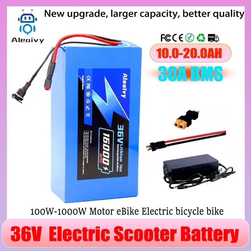 

36V 20AH Lithium Battery for E-Bike/Electric Bicycle| IP65 Waterproof PVC Protection | 5A Charge 50A T-Head | 100-1000W Motor