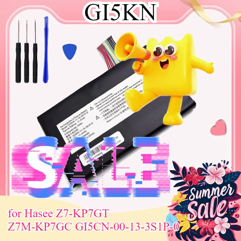 46.74Wh GI5KN Battery for Hasee Z7-KP7GT Z7M-KP7GC GI5CN-00-13-3S1P-0 with Tools
