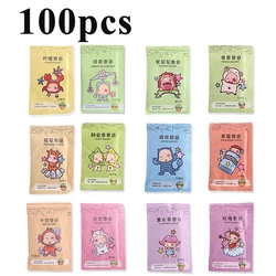 100 Pcs Natural Smell Incense Bag Closet Sachet Anti-mold Fragrance Paper Pocket Fragrance Anti Mite For Wardrobes 8.3x5.5cm