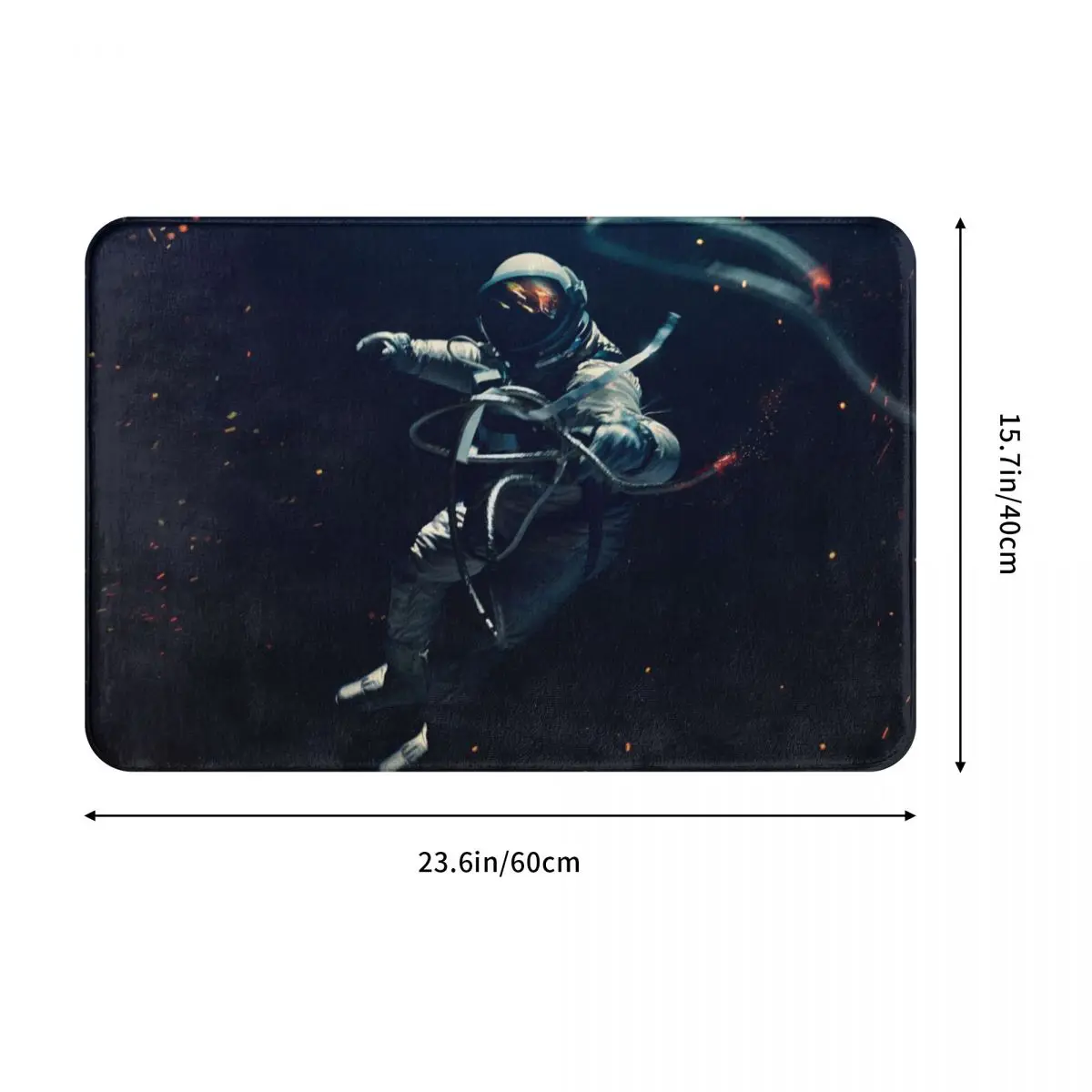 Astronaut And Space Non-slip Doormat Rope Ferrule Bath Kitchen Mat Welcome Carpet Home Modern Decor