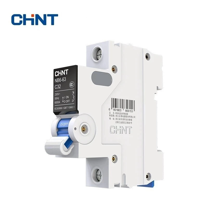 CHNT CHINT NB6-63 DZ30 DZ40 EPN DPN TPN 1P 2P 3P 4P AC 230/400V ROCB Circuit Breaker DIN Rail Mounting Miniature Air Switch