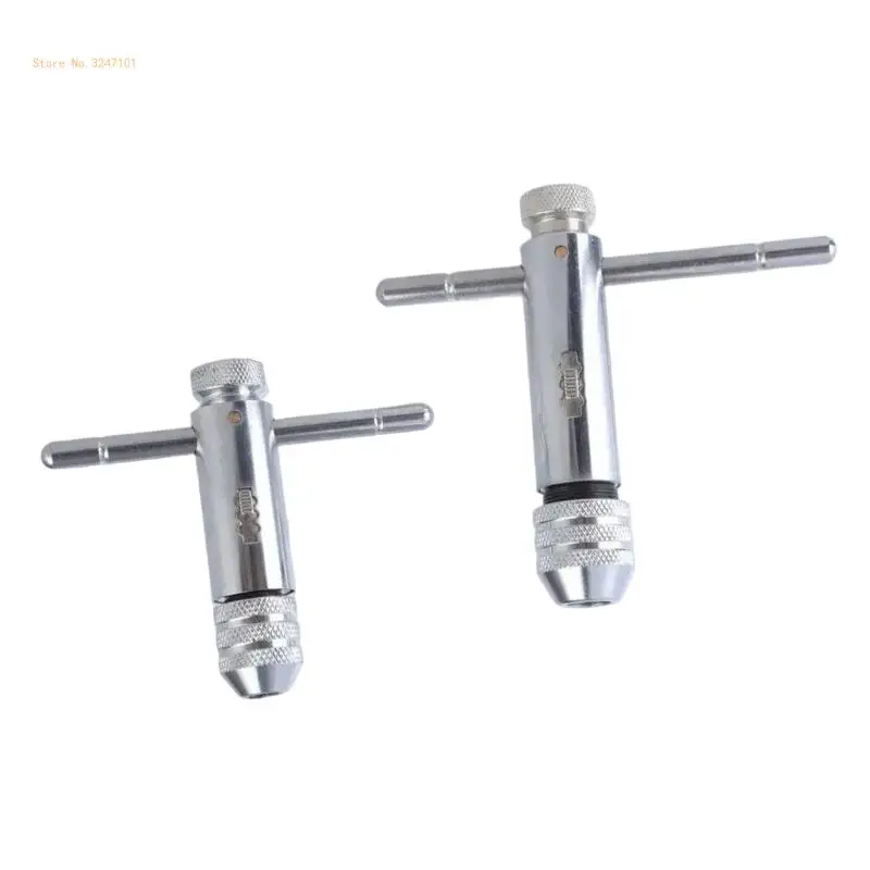 Pack Of 2 Adjustable Tap Wrench Spanner For 3-12mm Hand Tap High Strength Steel Dropship