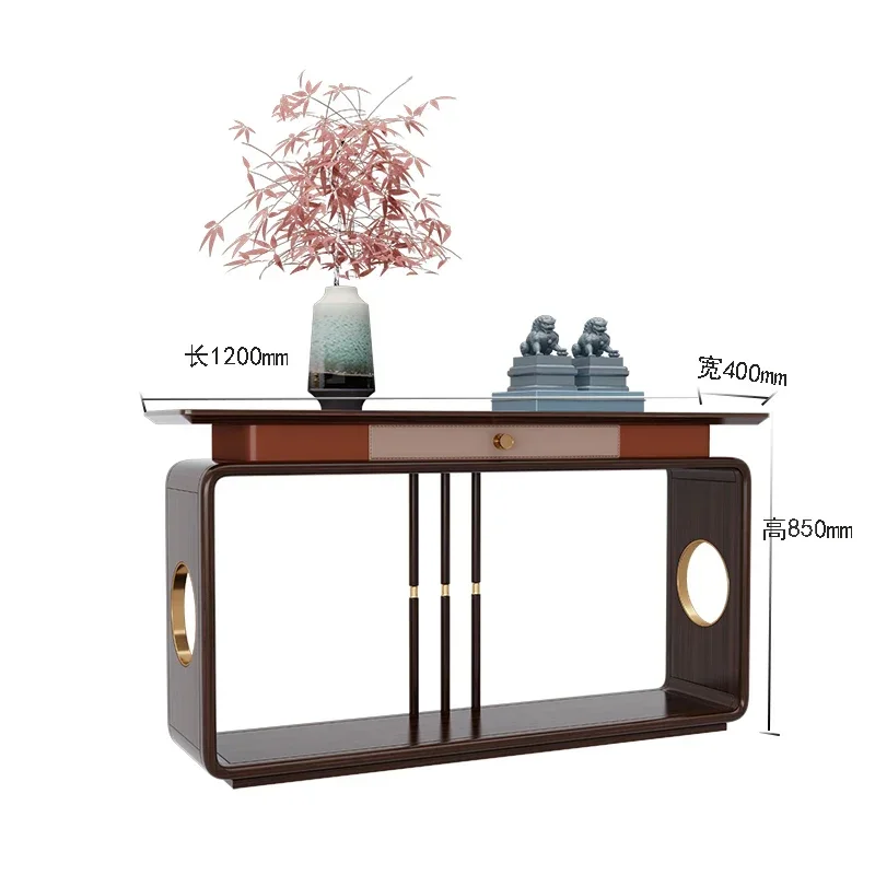 r8.12-new Chinese entrance table strip case end view table living room partition entrance  solid wood table
