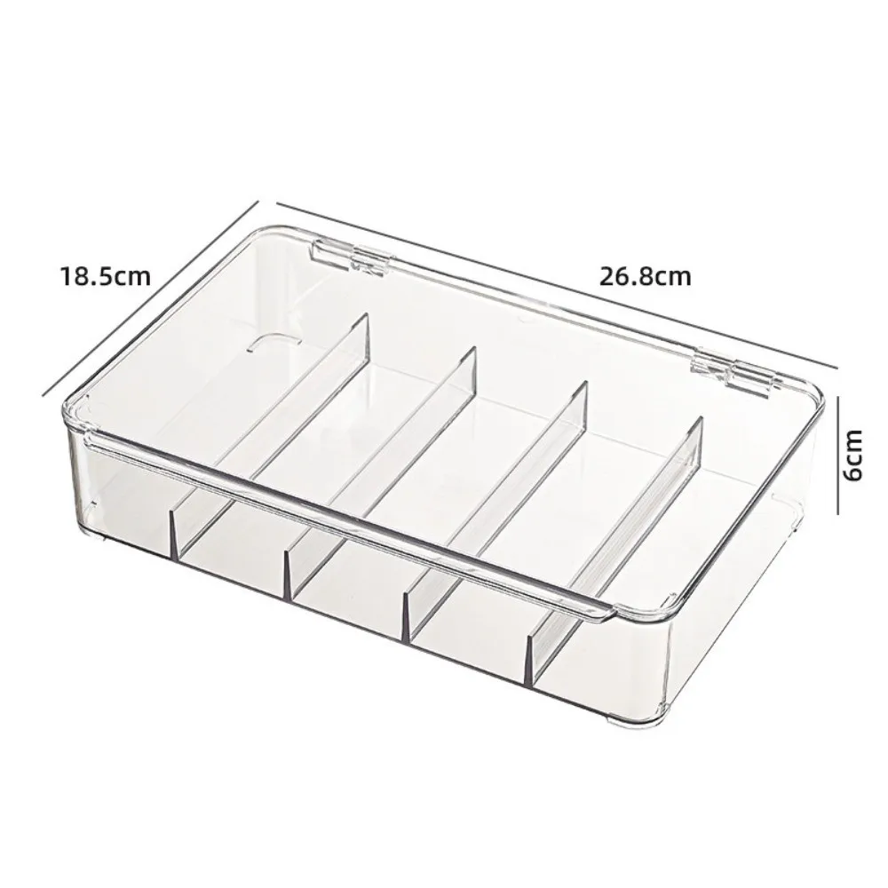 Multifunctional Transparent Glasses Storage Box 5 Grids Devided Sunglass Organizer Dustproof Eyeglasses Container