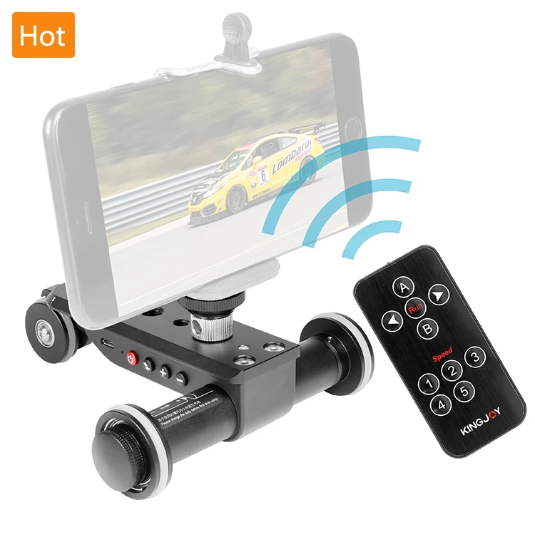 

Electronic Motorized 5 Speeds 3-Wheel Photography wireless remote control shooting moving camera dolly