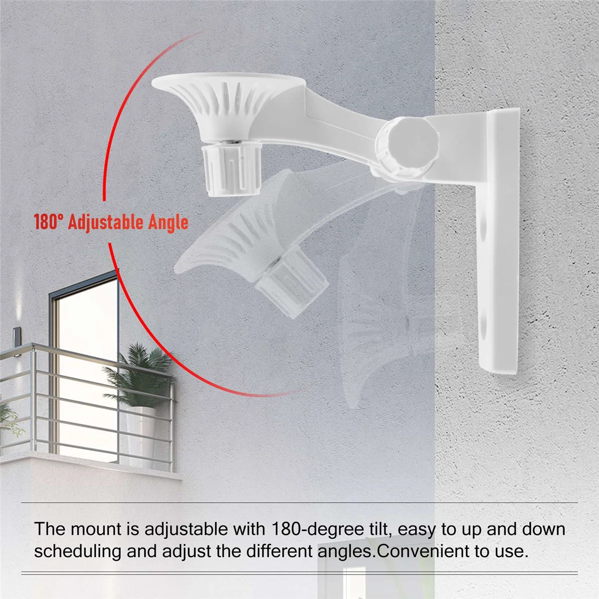 Soporte de montaje en pared para cámara, soporte de almacenamiento ajustable de 180 grados para cámara en la nube, serie 291, Wifi, cámara de seguridad para el hogar (blanco)