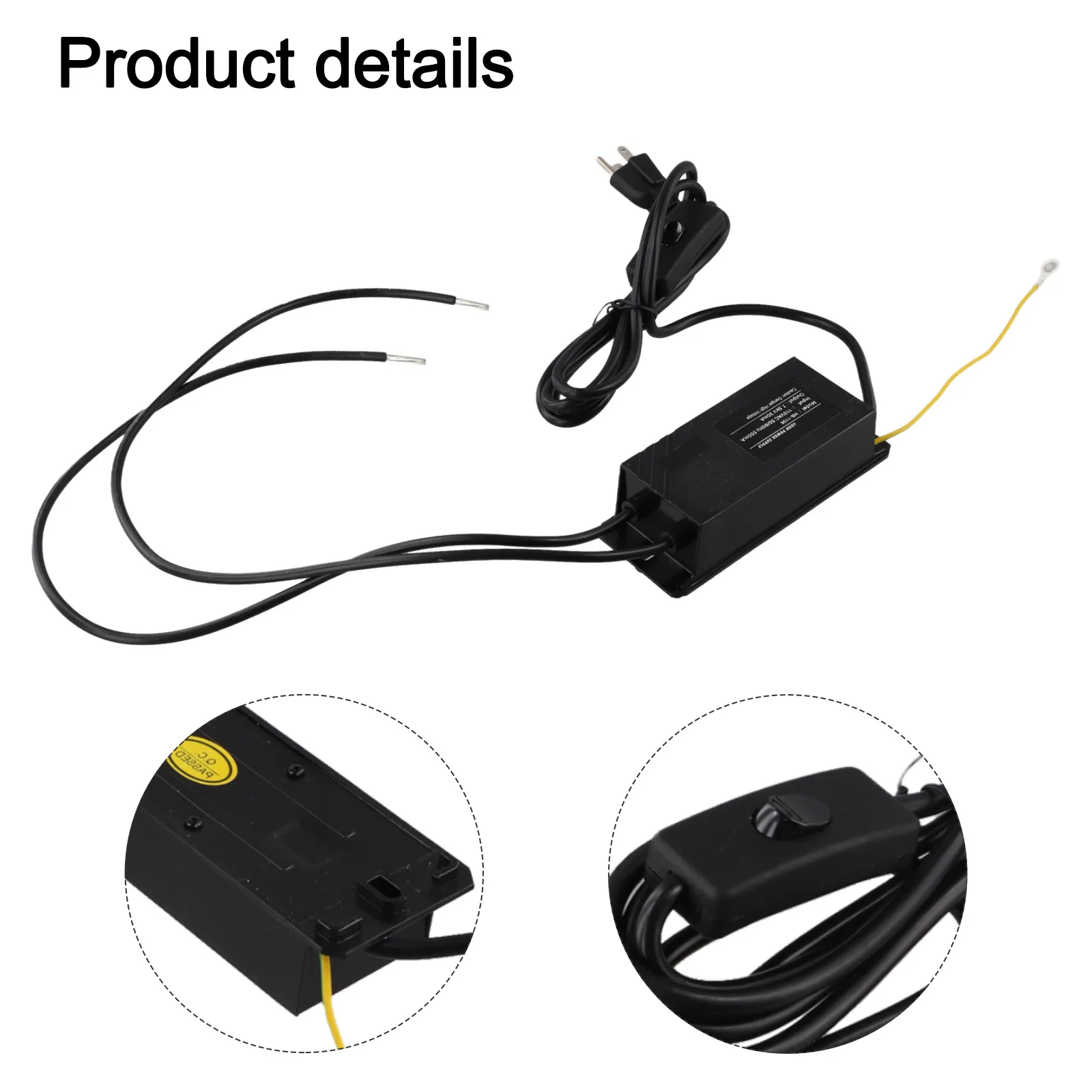 Neon Light Transformer with Adapter 110V AC 7 5KV 30mA Power Supply High Frequency and Weatherproof Design for Outdoor Use