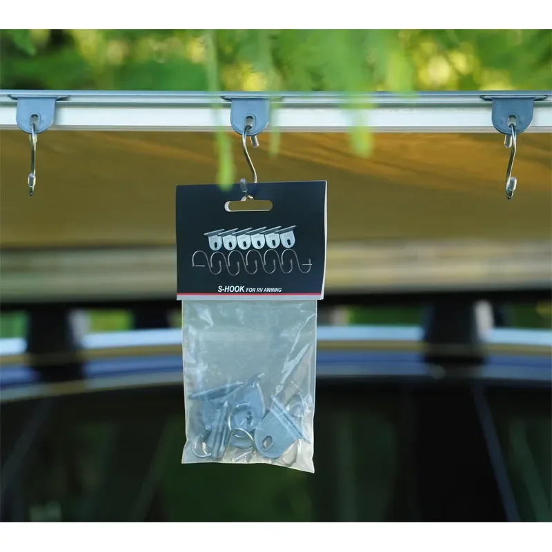S Shade Hook Set for Trailer RV Motorhome Camping Exterior Accessories Awning S Hook Stainless Steel for Hanging view 6