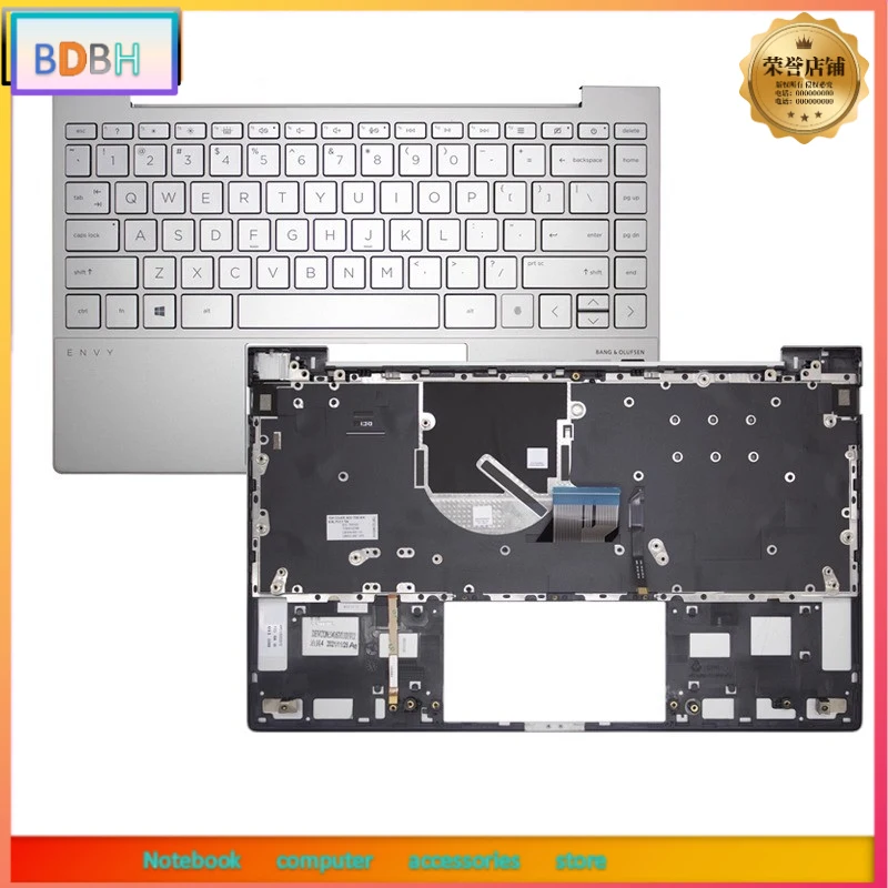 New Rest Keyboard 13-BA 13T-BA Series TPN-C145 Silver Backlit with Backlight
