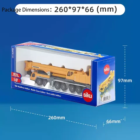 SIKU Diecast 1:87 Scale Liebherr Crane 1886 Alloy Engineering Vehicle Model Classic Decoration Hobbies Souvenirs