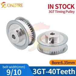 GT3 Timing Pulley 3GT 40 Teeth bore 6.35mm for belt width 9mm or 10mm 3GT-40T for Carving machine parts Openbuilds CNC