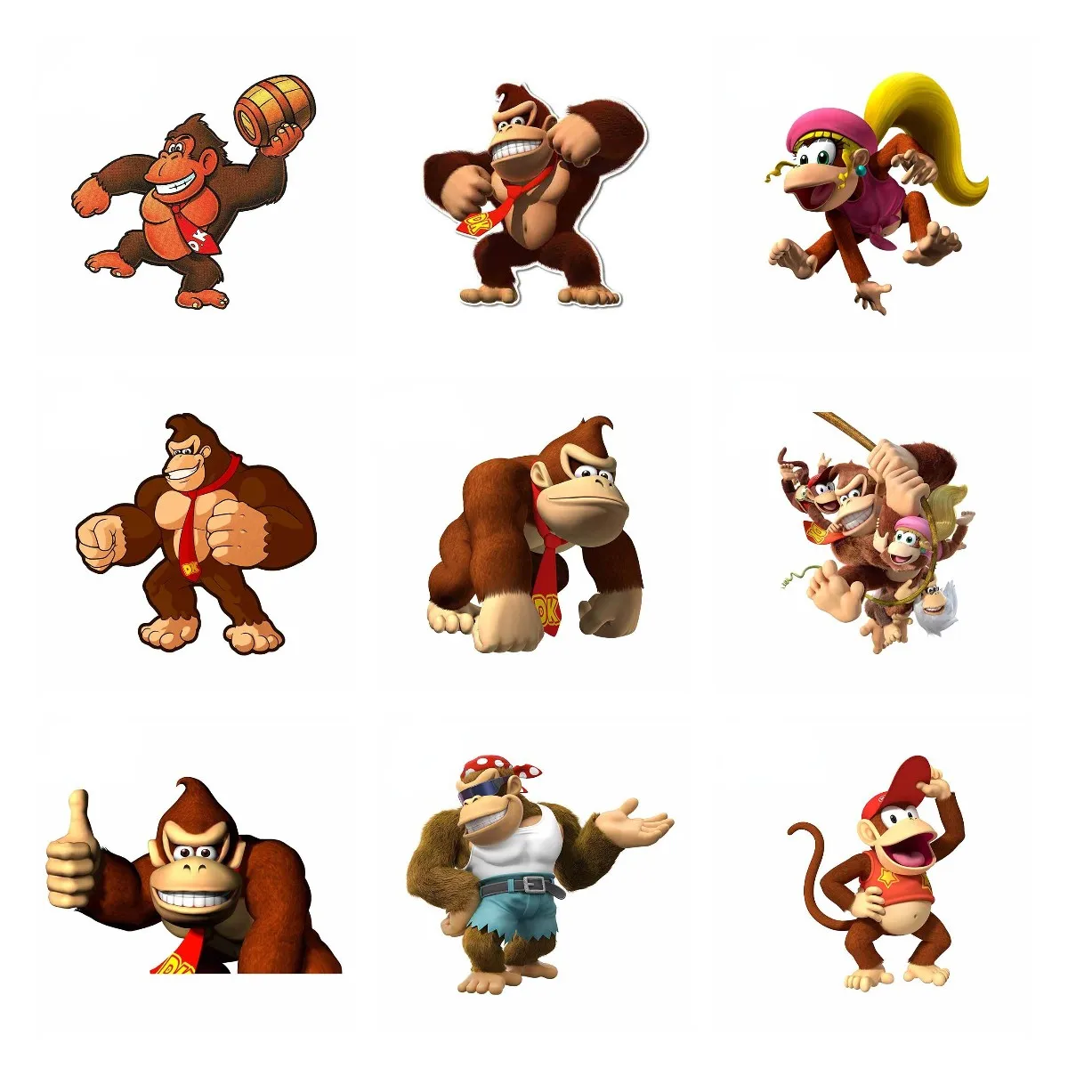 Orangutan Monkey Arcade Donkey Kong Cask Wall Car Sticker Refrigerator Bumper Decal Tuning Suitcase Vinyl Car Wrap