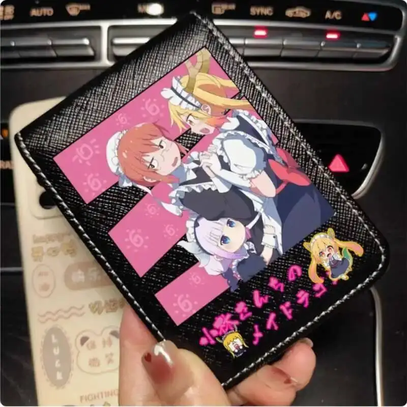 Kannakamui Tohru Moda Carteira PU Bolsa Cartão Titular de Dinheiro Bolsa Cosplay Presente B1928 Anime