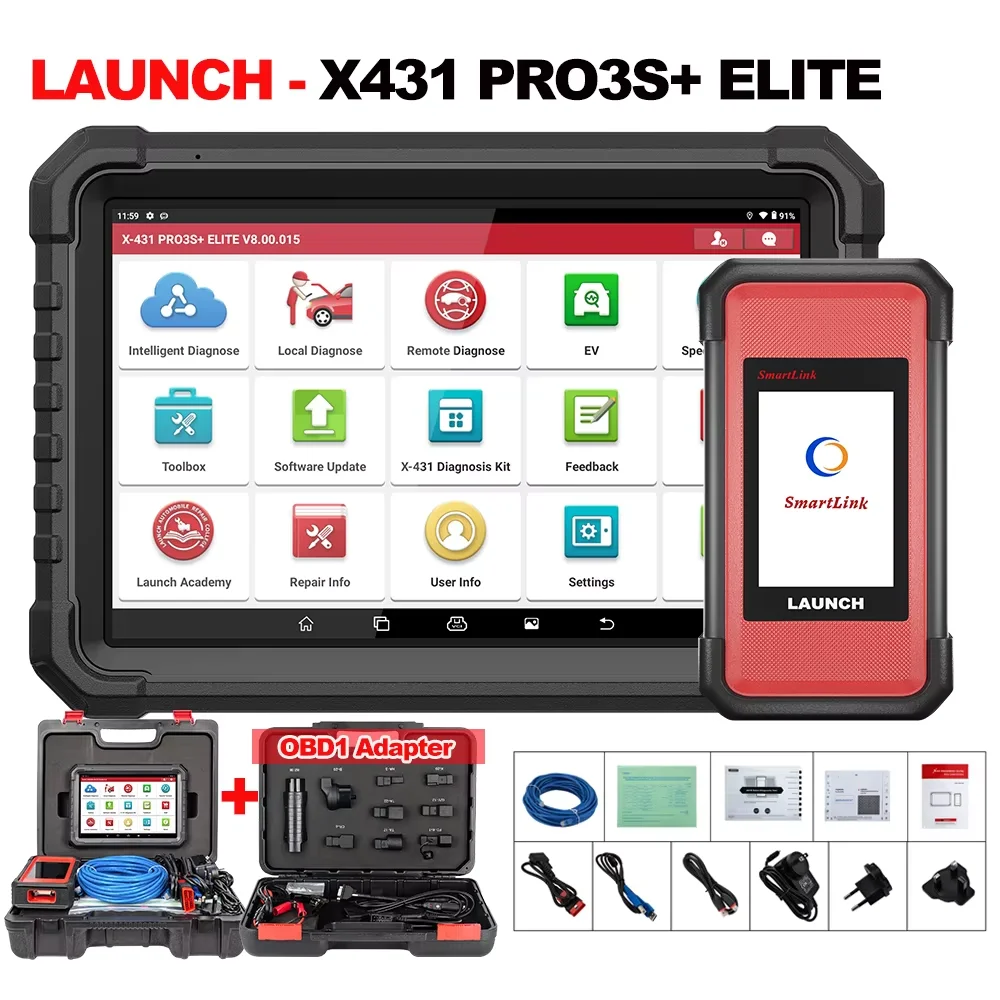 2026 LAUNCH X431 PRO3S+ Elite Bidirectionele Scantool met J2534, HD Truck Scan, OEM Topologiekaart, 50+ Servicefuncties, Online Codering