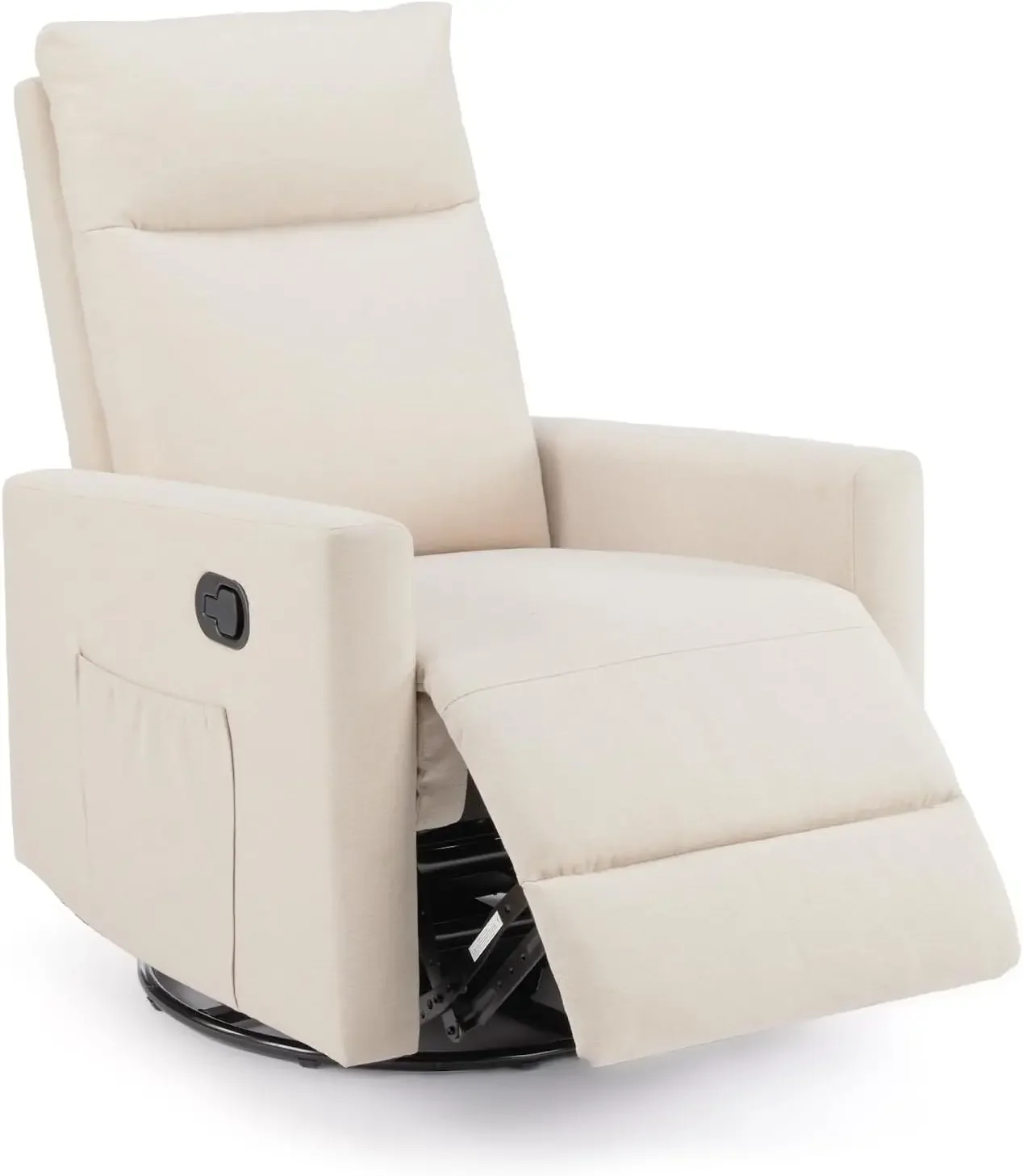 Recliner Chair Swivel Rocking for Living Room, Glider Rocker Recliner Nursery Chair with Extra Large Footrest for Home, High