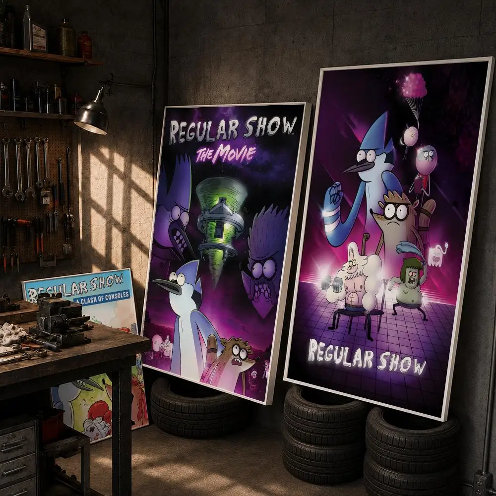 Cartoon Anime Regular Show Poster HD Wall Art Home Decor Waterproof Print Bedroom Garage Party Gift